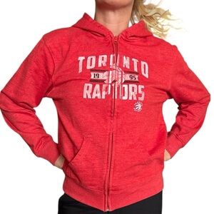 Vintage 1995 NBA Toronto Raptors Red Hoodie Sweatshirt